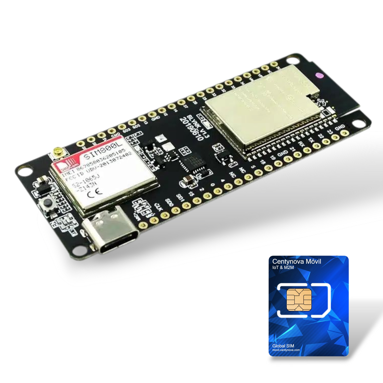 TTGO T-Call ESP32 with SIM800L + SIM Centynova IoT