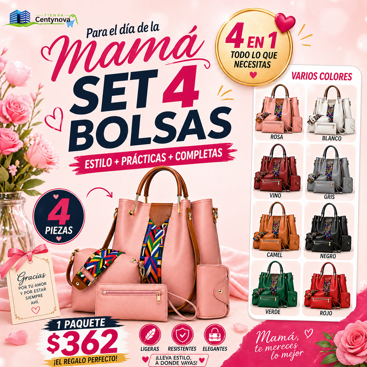 Mamá Set 4 bolsas