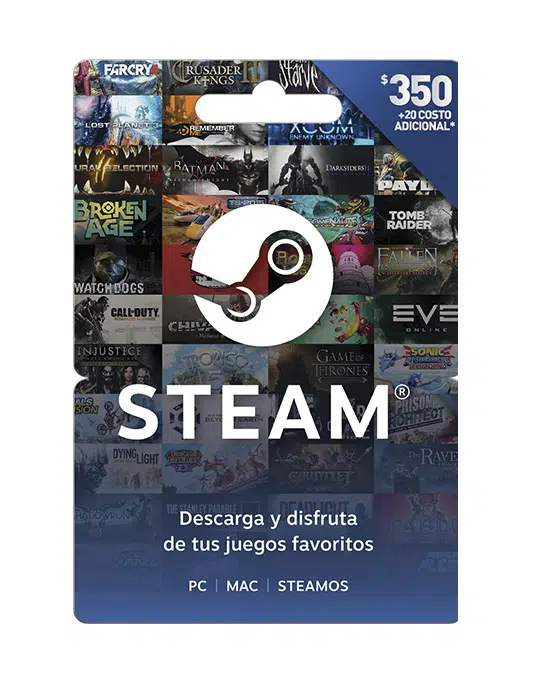 Steam Gift Card 350 MXN – Código Digital