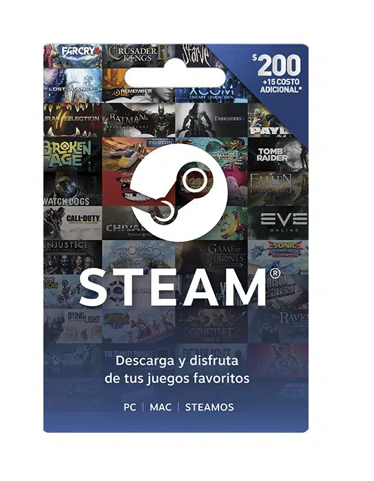 Steam Gift Card 200 MXN – Código Digital