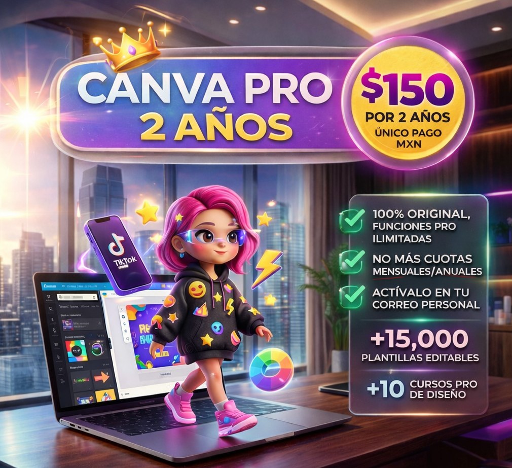 Canva Pro por 2 años