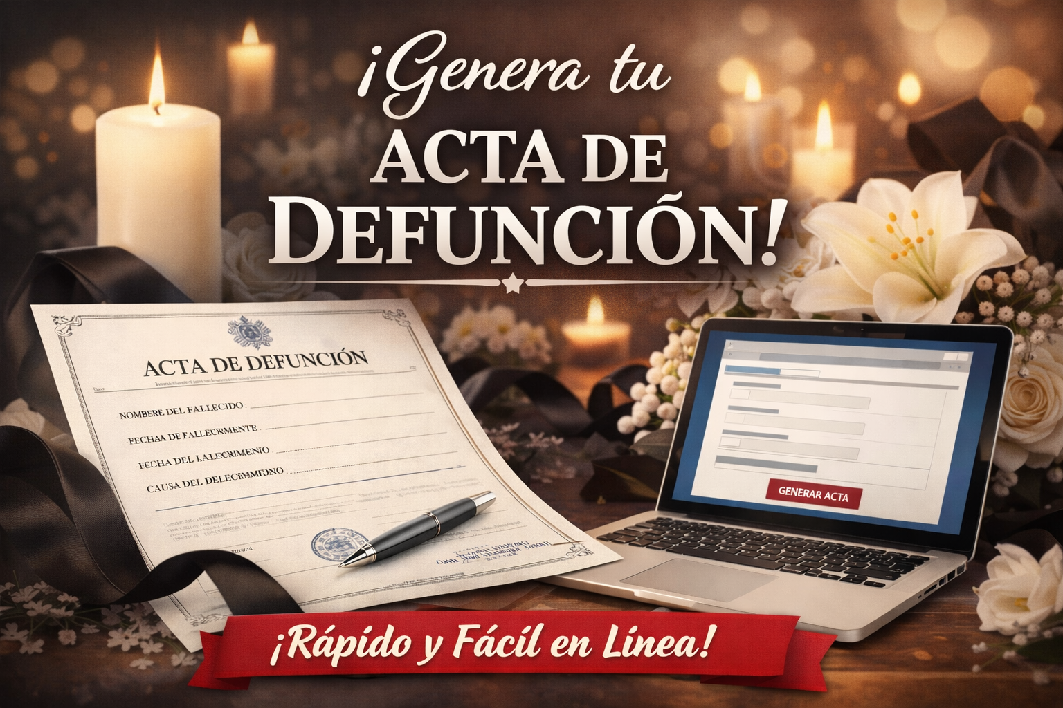 Obtén tu Acta de Defuncion Original y Certificada en Línea