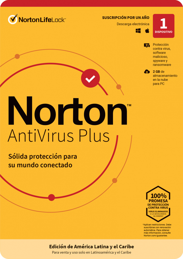 Norton Antivirus Plus, 1 Usuario, 1 Año, Windows/Mac